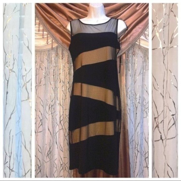 R & M Richards Dresses & Skirts - R & M Richards Size 10 Black/ Tan Sleeveless Dress